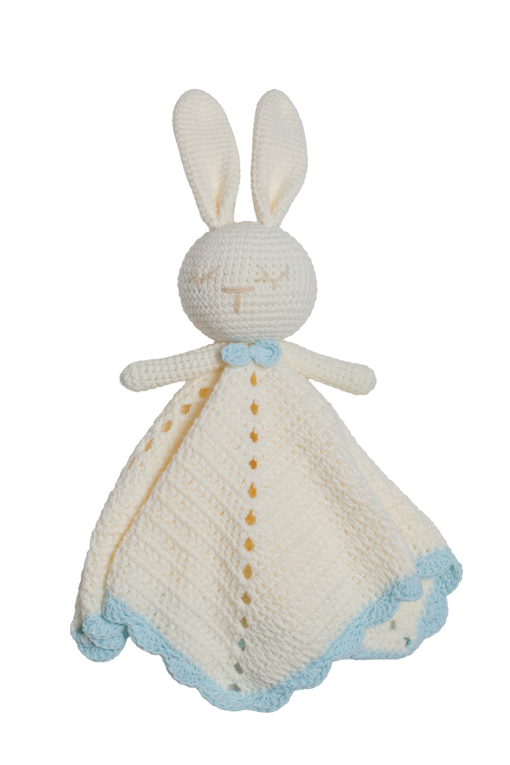 BUNNY BLUE CROCHET SECURITY BLANKET