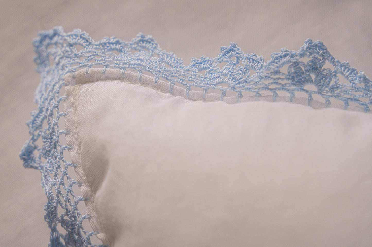 Mini Blue Lace Pillow