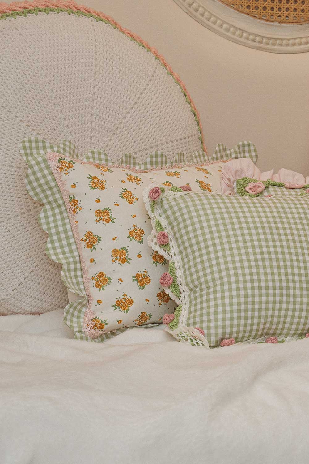 Floral Oasis Big Pillow-Yellow