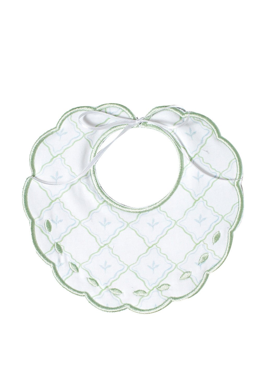 Pima Cotton Bib-Feuille Blue