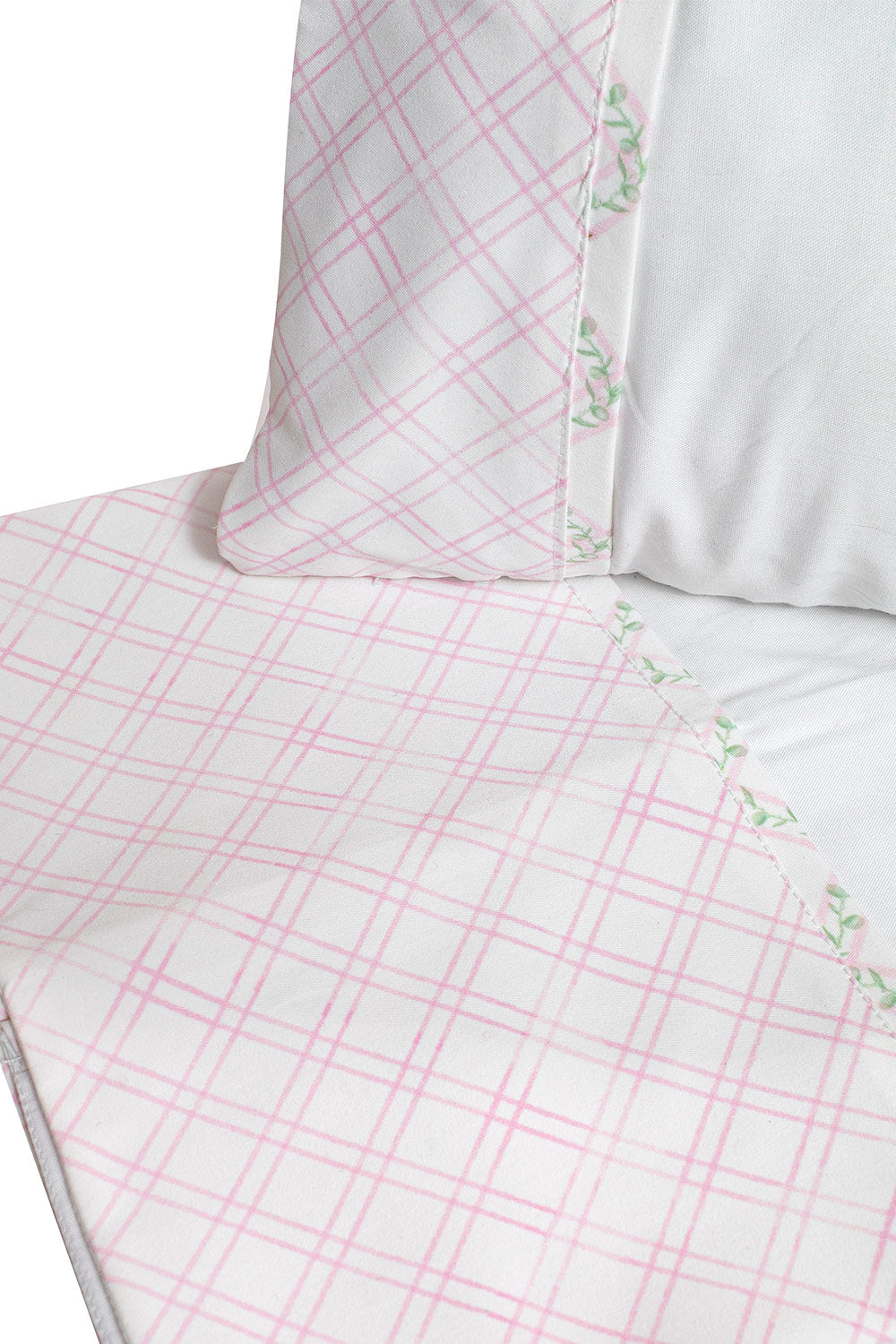 Sheet and Pillow Set Peintures Baby Pink