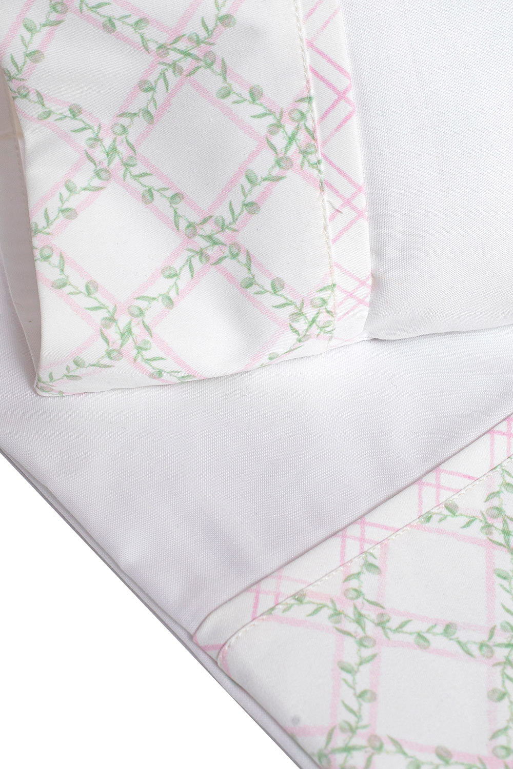 Sheet and Pillow Set-Treillage Baby Rose