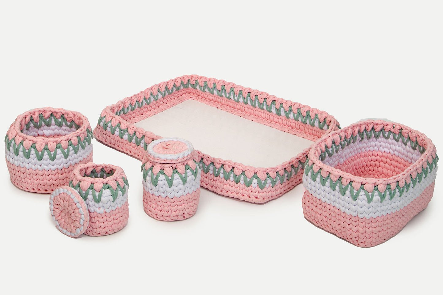 Pink Changing Basket Set
