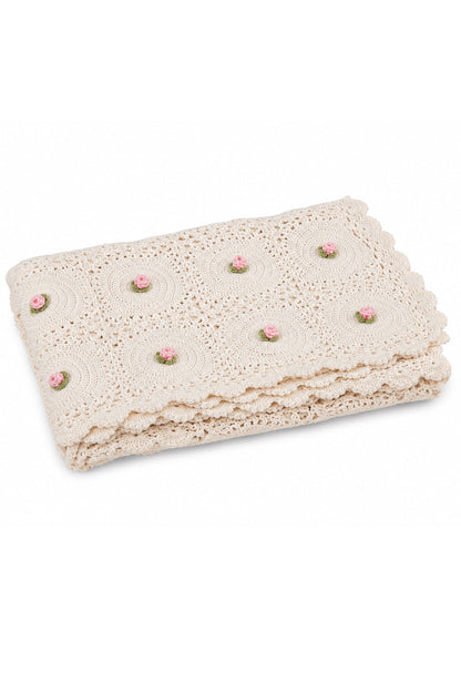 BLUSHING ROSE THROW