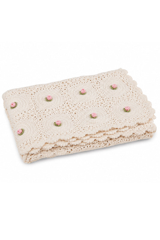 BLUSHING ROSE THROW