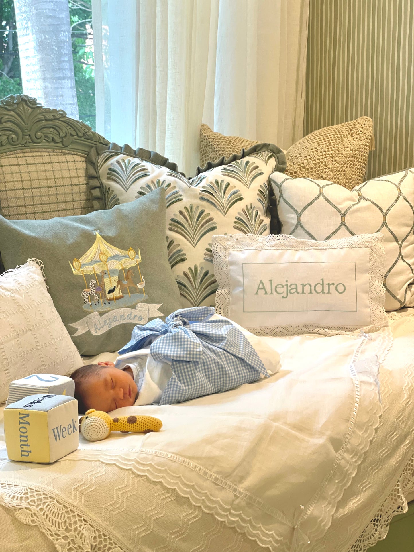 Enchanting Lace Swaddle - Blue