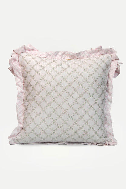 BIG  PILLOW TREILLAGE BABY ROSE