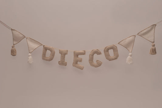 Banderines Personalizado Crochet Neutral