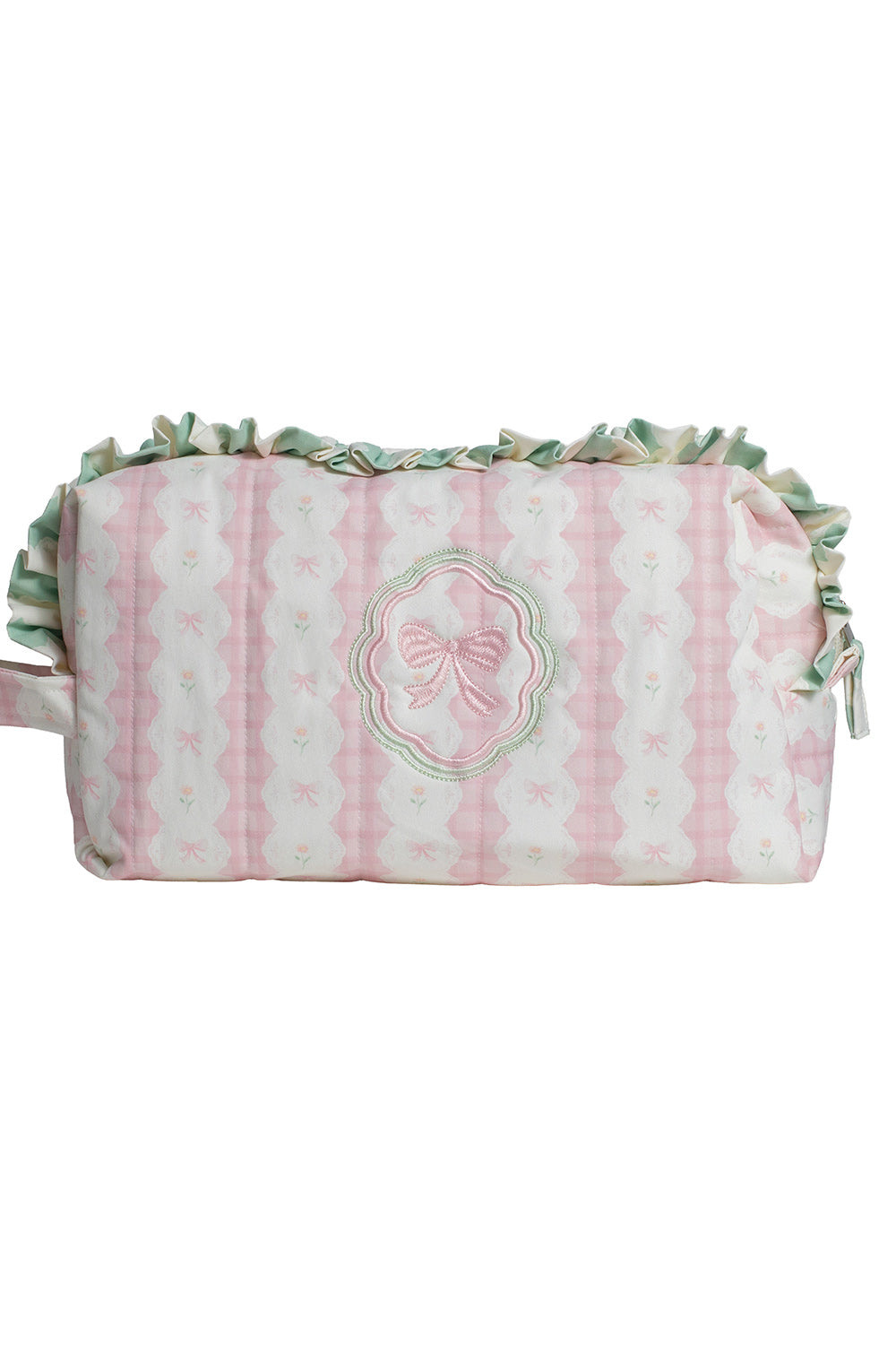 BOW GARDEN LACE BIG POUCH