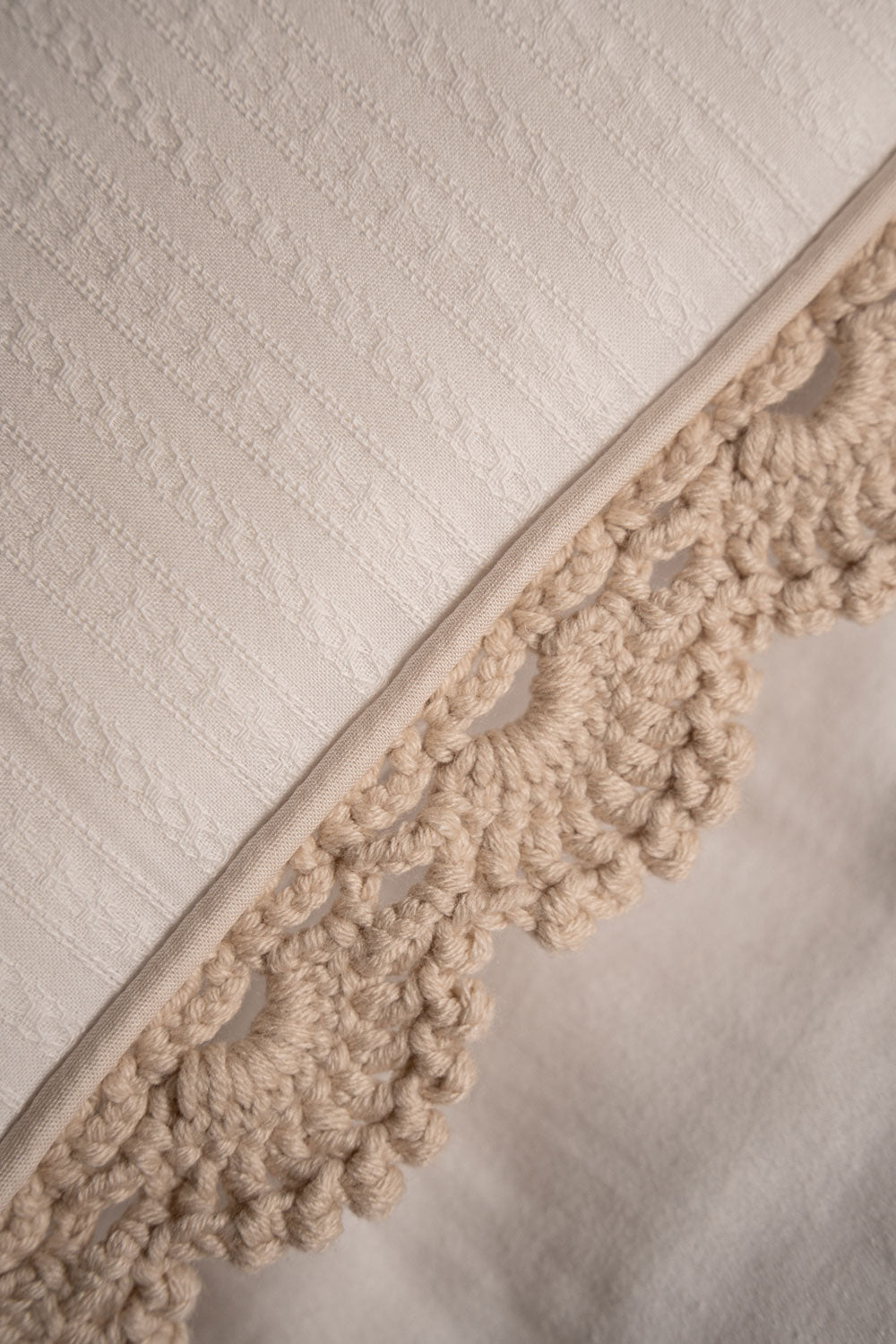 Beige Handmade Crochet Bumper