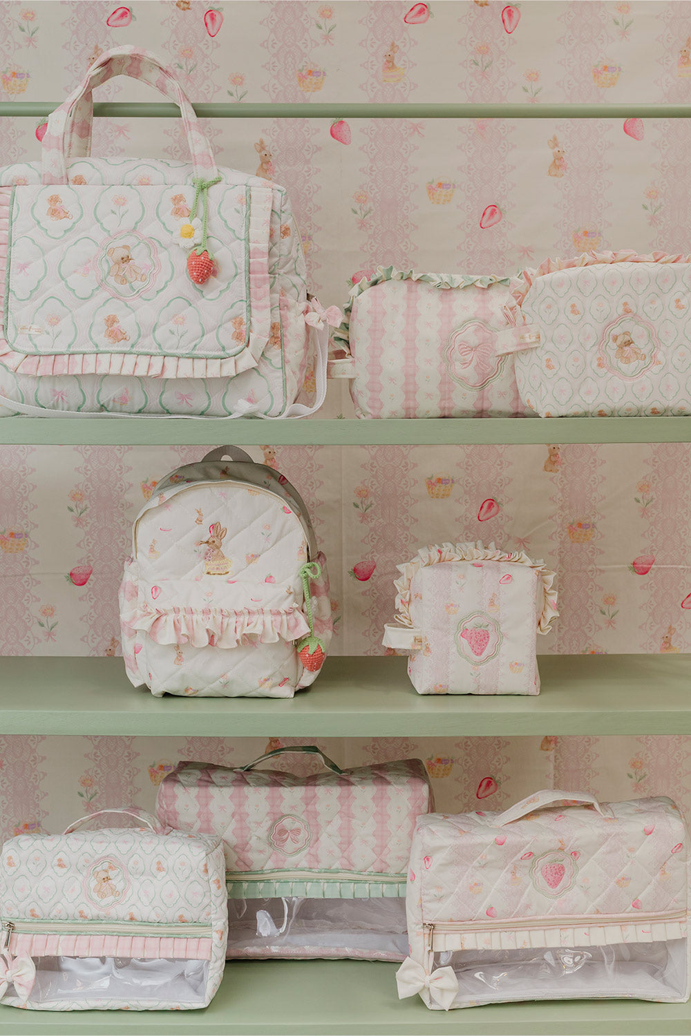 BOW GARDEN LACE BIG POUCH