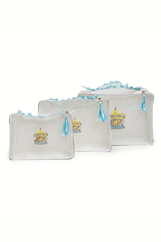 Carousel Travel Organizer Set 3 Diamant Baby Blue