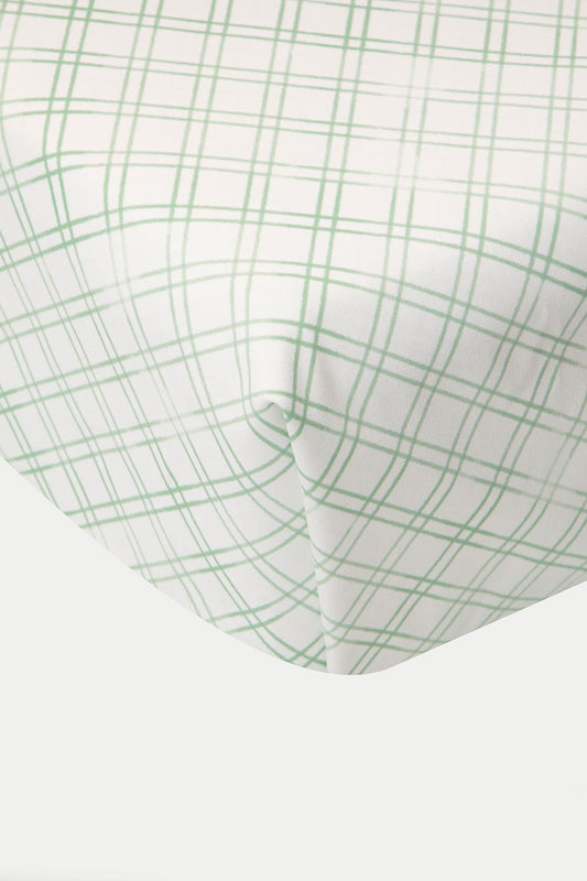 CRIB FITTED SHEET PEINTURES SAGE