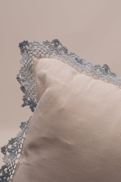 Mini Blue Lace Pillow