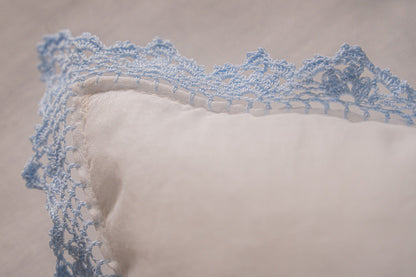 Mini Blue Lace Pillow