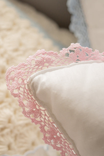Mini Pink Lace Pillow