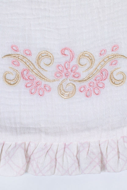 Muslin Bib Set Peintures Baby Pink