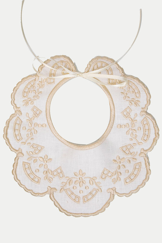 EMBROIDED BEIGE BIB