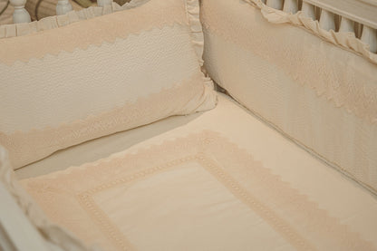 Elegant Off-White Baby Crib Sheet