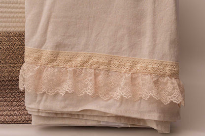 Elegant Off-White Baby Crib Skirt