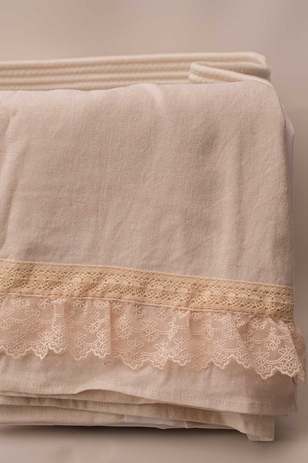 Elegant Off-White Baby Crib Skirt