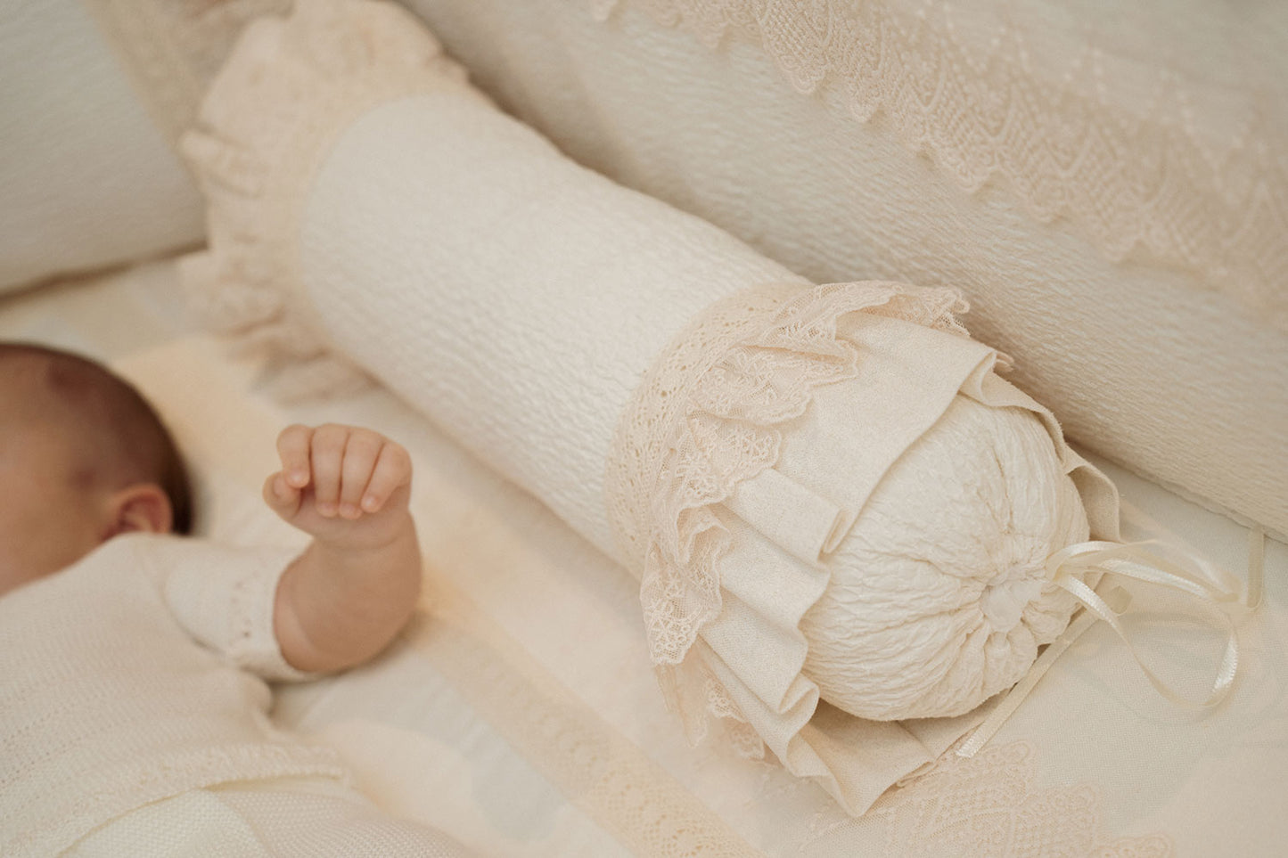 Elegant Off-White Baby Set Bolster