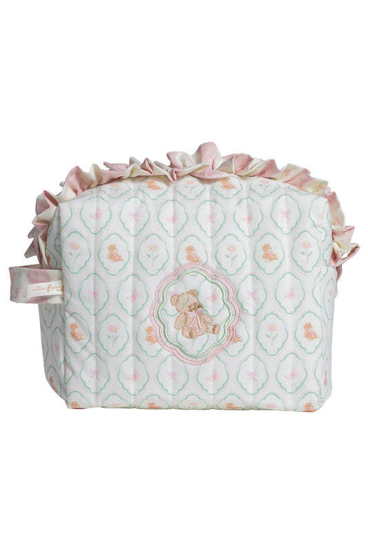 FLORAL TEDDY MEDIUM POUCH