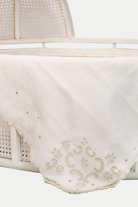 Heirloom Richelieu Linen Toquilla an Pillow Set
