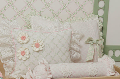 SMALL PILLOW TREILLAGE BABY ROSE