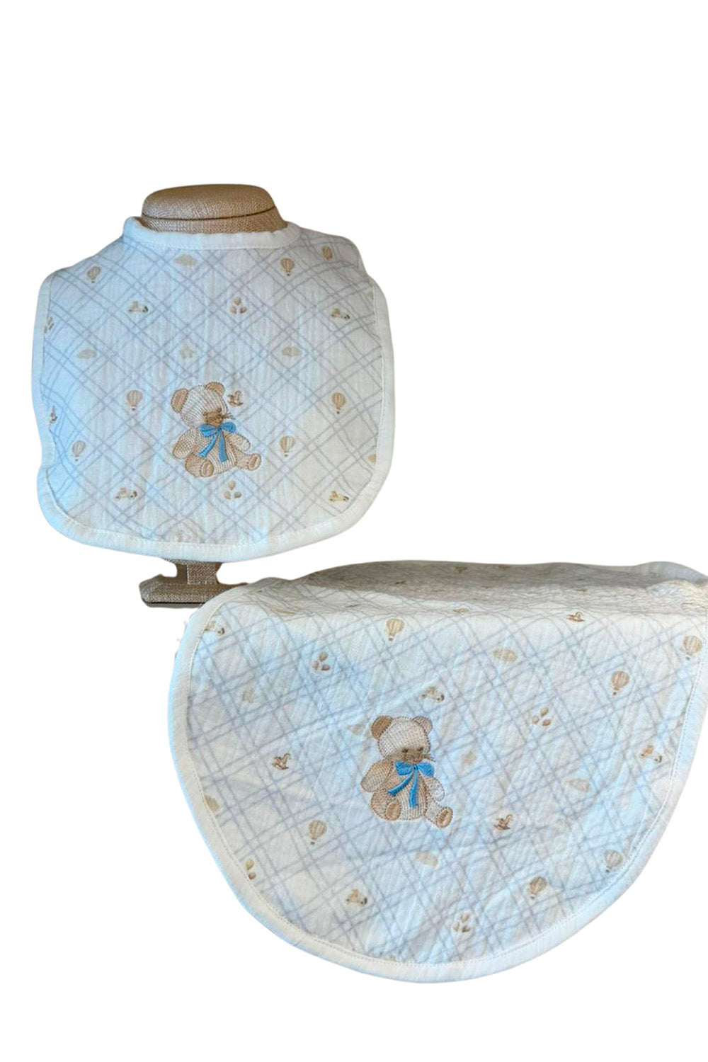 MUSLIN BIB SET-TREILLAGE GIBIER