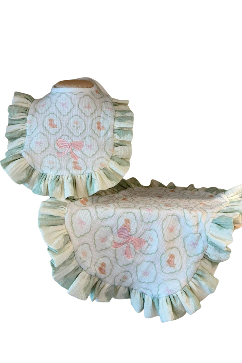 MUSLIN BIB SET-FLORAL TEDDY DREAM