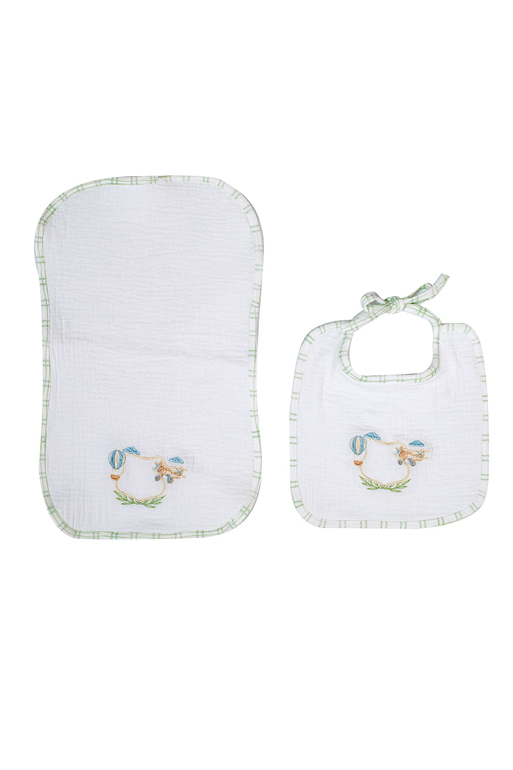 Muslin Bib Set-Peintures Sage