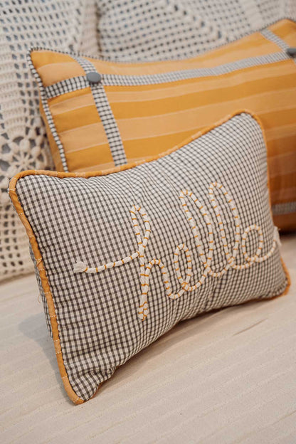 Playful Hello Small Pillow