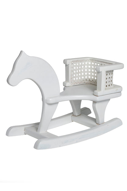 Wooden Rocking Mini Horse – Padded Seat for Toddlers