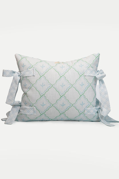 SMALL PILLOW FEUILLE BLUE