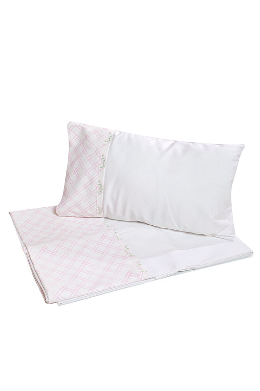 Sheet and Pillow Set Peintures Baby Pink