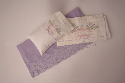 Soft Purpple Butterfly Crib Skirt