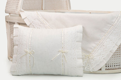 Spanish Trim Linen Baby Set