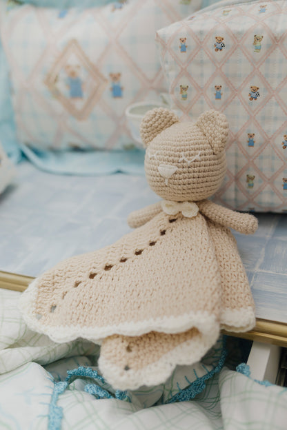TEDDY CROCHET SECURITY BLANKET