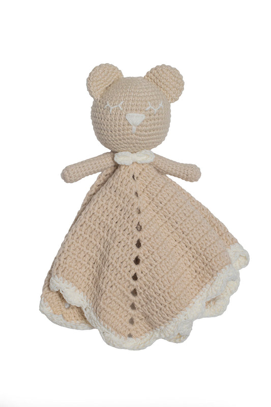 TEDDY CROCHET SECURITY BLANKET