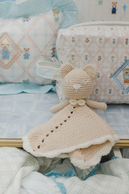 TEDDY CROCHET SECURITY BLANKET