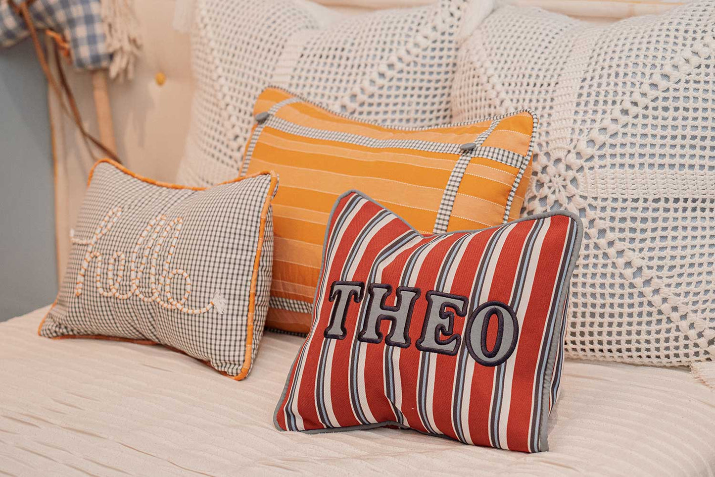 Terracota Stripe  Small Pillow