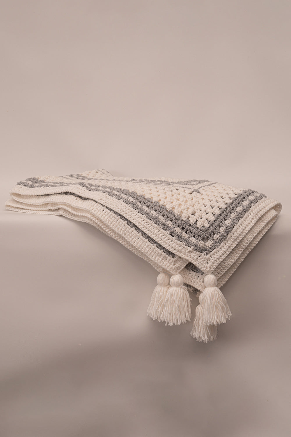 Crochet Gray Throw