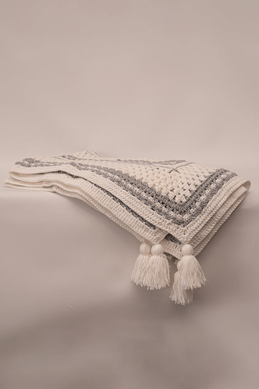 Crochet Gray Throw