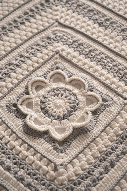 Crochet Gray Throw