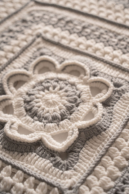 Crochet Gray Throw