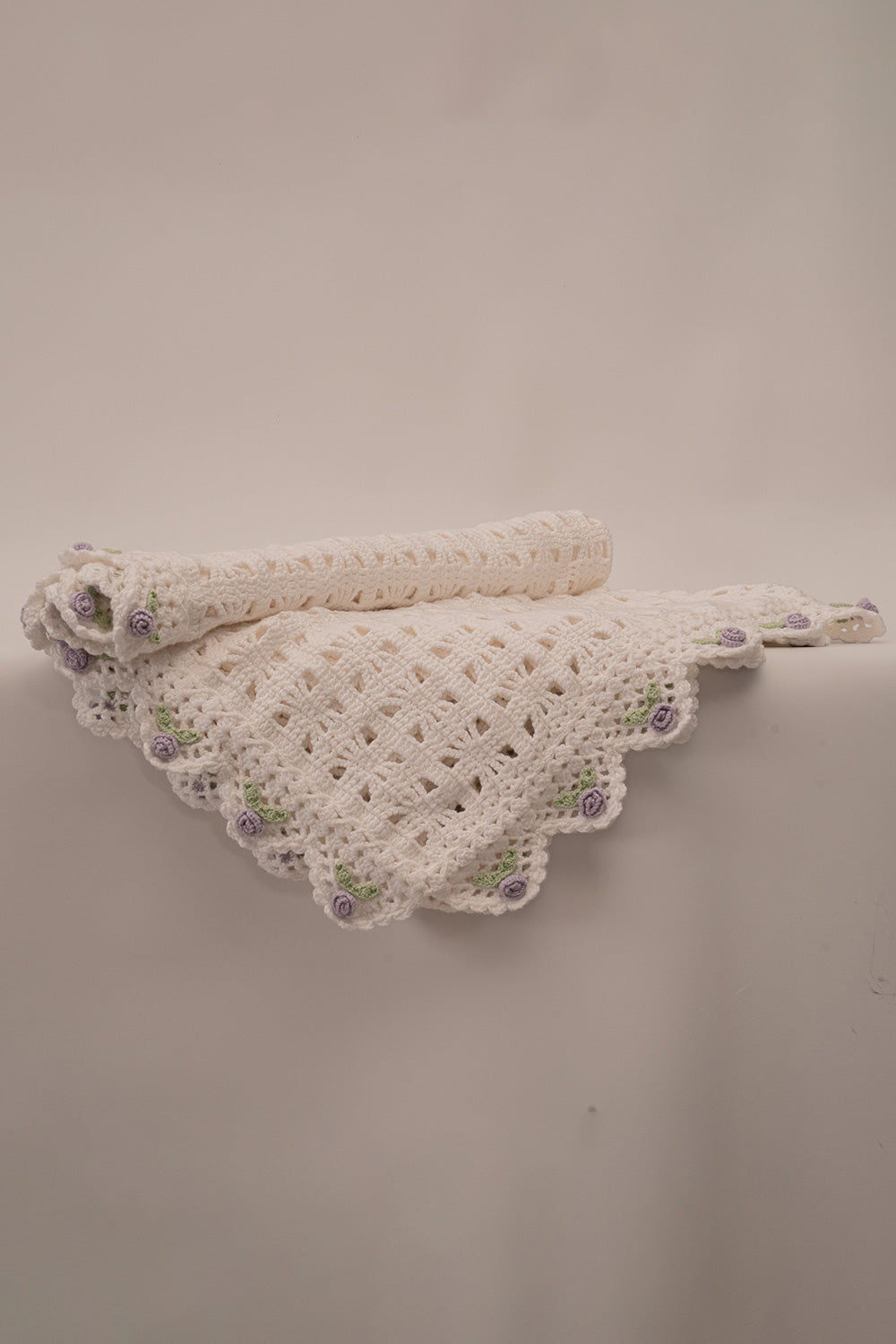 Crochet Lilac Throw