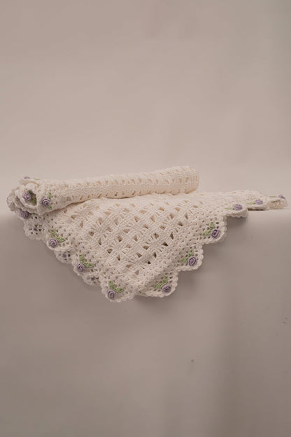 Crochet Lilac Throw