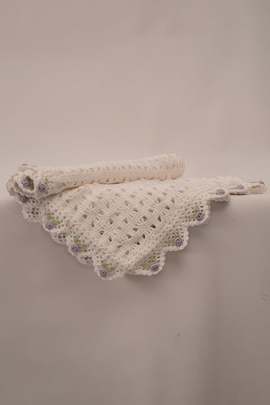 Crochet Lilac Throw