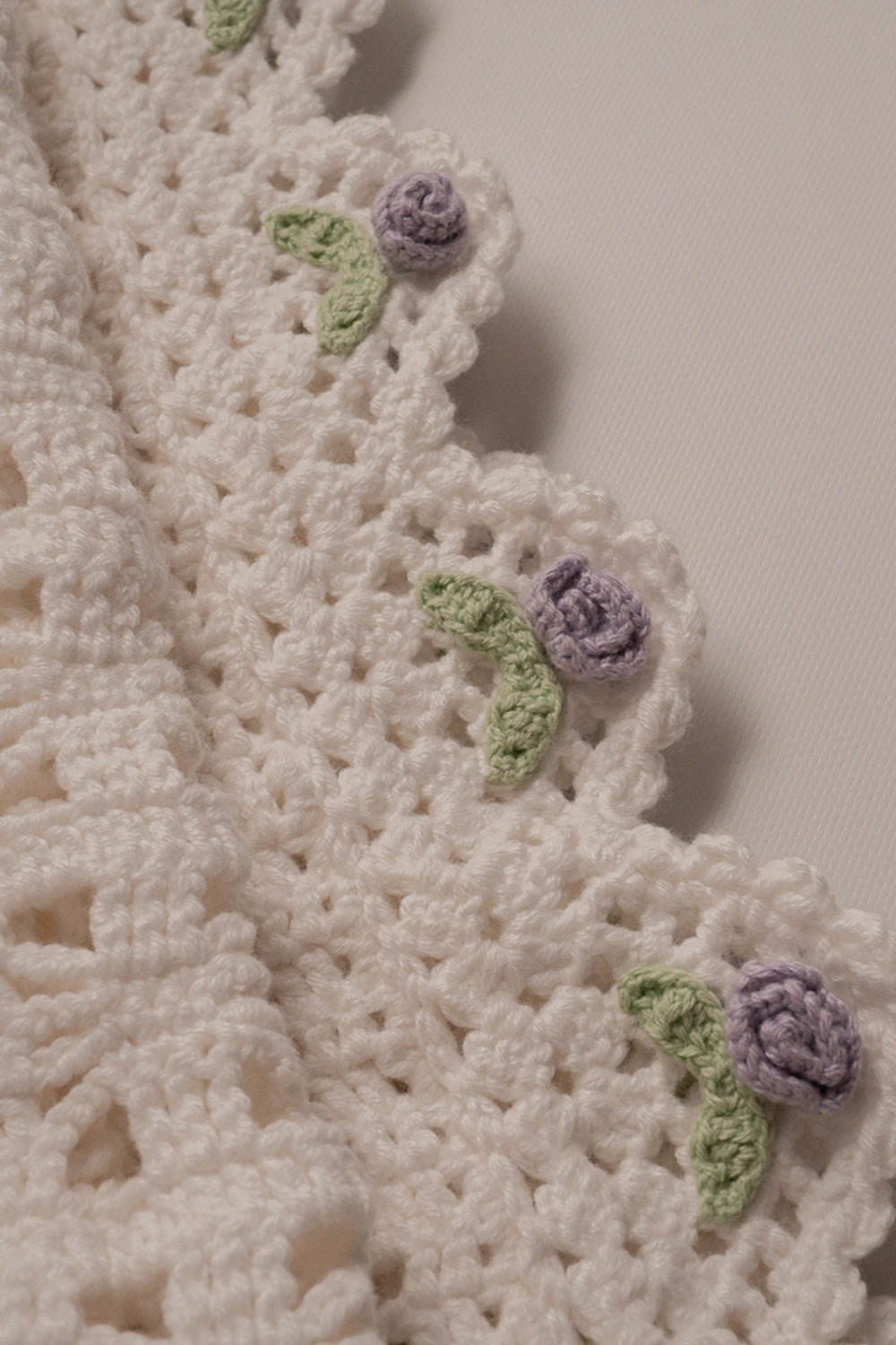 Crochet Lilac Throw